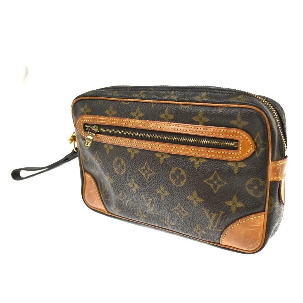 Louis Vuitton Marly Dragonne Gm Clutch Hand Bag Monogram Brown M51825 65aa148